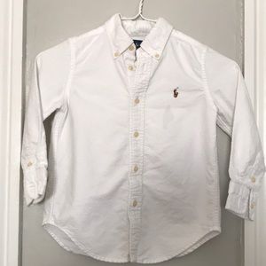 Toddler RALPH LAUREN White Button Up Dress Shirt
